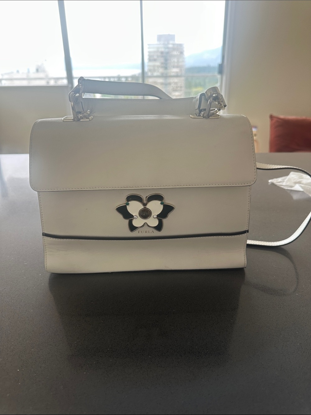 Authentic Furla Statement Bag with Iconic Butterfly Lock